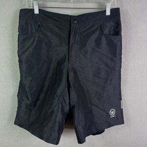 Canari Cycling Padded Shorts Mens Large Black Drawstring Reflective Liner Bike